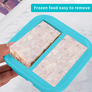 Logotipo personalizado 1/2 taza <span class=keywords><strong>de</strong></span> <span class=keywords><strong>silicona</strong></span> cuadrado Rectangular <span class=keywords><strong>cubo</strong></span> contenedor <span class=keywords><strong>de</strong></span> almacenamiento <span class=keywords><strong>plegable</strong></span> congelador cocina bandeja <span class=keywords><strong>de</strong></span> hielo molde para alimentos y juguetes - Product Image 4