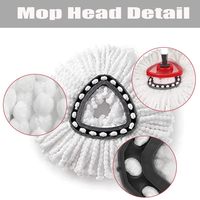 Tête de rechange pour vadrouille rotative en microfibre Tête de nettoyage pour vadrouille à plancher