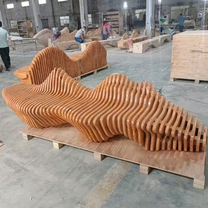 Macetas paramétricas personalizables, maceteros <span class=keywords><strong>de</strong></span> <span class=keywords><strong>madera</strong></span> maciza, decoración para hoteles, muebles <span class=keywords><strong>de</strong></span> exterior, sofá <span class=keywords><strong>de</strong></span> <span class=keywords><strong>madera</strong></span> <span class=keywords><strong>con</strong></span> macetero. - Product Image 5