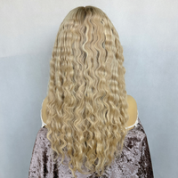 Peluca Kosher Judía con Encaje Frontal HD, Pre-Desplumada, Nudos Decolorados, Cabello Humano Virgen Europeo de Doble Trama, Balayage Rubio, Sin Pegamento