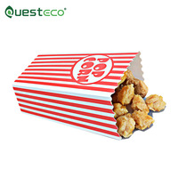 Prix d'usine Emballage alimentaire recyclable et biodégradable avec gaufrage, pelliculage mat et dorure à chaud pour pop-corn, poulet frit et snacks de restauration rapide
