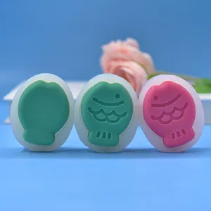 Molde de silicone para bolo DIY Fondant de silicone em forma de Taiyaki 3D bonito feito à mão para velas perfumadas