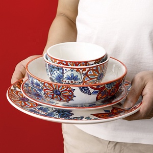 Factory Wholesale Hand-painted Ceramic Plates Bowls and Tableware Sets - Product Image 6