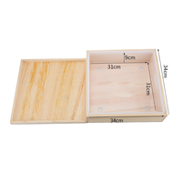 8000 ml Holzform für Seifenriegel, Große Quadratische Silikon-Seifenform mit Silikoneinlage