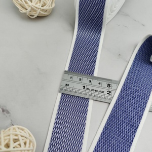 High Quality White Edge Jacquard Elastic Band Custom Pattern Logo Soft Flexible Nylon <b>Webbing</b> Garment Bags HH4K KZLS890-35B-01 - Product Image 2