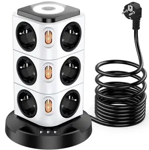 Universal Multi-function EU Electrical Multi Plug Power Strip USB Extension Cable Socket