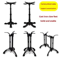 Base de table de bar en fonte robuste au design traditionnel avec 4 pattes pour l'extérieur, les hôtels et les bureaux à domicile