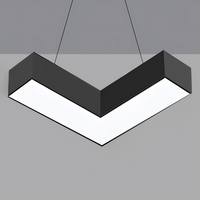 Lustre LED moderne à anneau de 60 mm de large, hauteur réglable, coque en fer, acrylique, taille moyenne, pour salon