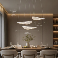 Lustre LED moderne en acrylique blanc en forme de feuille volante, design Diphy Petal, pour salon de villa