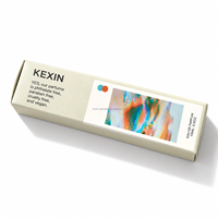 Boîte de parfum blanche en matériaux recyclés écologiques Kexin, avec fond rabattable, logo personnalisé, emballage en carton pliable