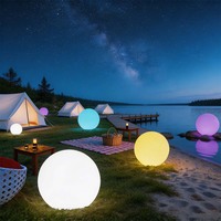 Lampe sphérique LED à panneau solaire intégré, étanche IP65, 16 couleurs, pour extérieur, jardin, patio, lampe décorative