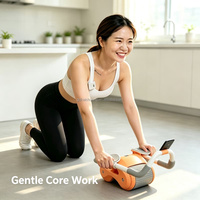 Rodillo Abdominal de Estructura Estable y Nuevo Estilo con Rebote Automático para Ejercicios Abdominales en Casa para Hombres y Mujeres Adultos