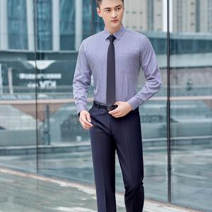 أحدث قميص رسمي بتصميم مخطط بسعر معقول، ملابس رجالية، قميص أعمال للبيع - Product Image 3