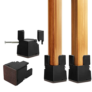 4 rehausseurs de pieds de meubles réglables, patins de lit, patins coulissants robustes de 3 pouces pour canapés et tables, patins de réglage pour meubles - Product Image 1