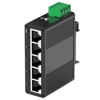 Commutateur réseau industriel sur rail DIN ANPA AP-5205, 5 ports 10/100 Mbps, 1,6 Gbps Full-Duplex/Half-Duplex, pour caméra IP