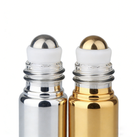 Bouteilles d'huile essentielle aromatique vides rechargeables personnalisées de 10 ml, flacons à bille avec billes en acier inoxydable