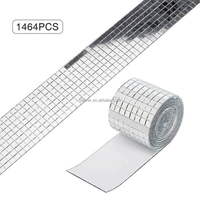 Miroirs 5x5mm auto-adhésif petits miroirs carrés mosaïque de carreaux de mosaïque en verre doré autocollant pour artisanat carreaux de miroirs en verre carrés