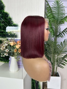 Blunt Cut bob <b>Wigs</b> hd Transparent Lace Closure Super Double Drawn Vietnamese Hair <b>Wig</b> <b>Cheap</b> Price Short Human Hair <b>Wigs</b> Bob - Product Image 5