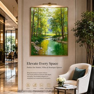 Pintura <span class=keywords><strong>al</strong></span> Óleo Pintada a Mano de Paisaje Rural con Vacas Pastando, Colinas Rodolantes y Pradera, Arte en Lienzo para Decoración de Sala de Estar - Product Image 4
