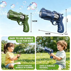 Pistolet à bulles automatique en plastique pour l'extérieur, idéal pour les fêtes d'anniversaire des enfants et les jeux de plage - Product Image 2