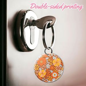 Porte-clés en MDF personnalisables à sublimation, imprimables, avec logo couleur et forme sur mesure, impression par transfert thermique double face, durables, pour anniversaire - Product Image 3