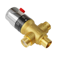 US Standard 1/2 "filetage aucun adaptateur requis mitigeur thermostatique vanne de trempe d'eau vanne de contrôle de température en laiton massif