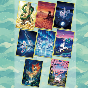 Set di Carte Misteriose Pokémon Anime Peel-Off, Stampa Artistica Giclée, Poster per Arredamento Sala Giochi, Oggetto <span class=keywords><strong>da</strong></span> Collezione, Vendita all'Ingrosso - Product Image 4