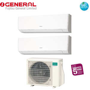 Climatizador Acondicionado General Fujitsu Dual Split Inverter serie LMCA 9 + 9 con AOHG18LAC2 9000 + 9000 - Product Image 1