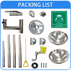 Station de sécurité avec station de lavage des yeux, <span class=keywords><strong>douche</strong></span> d'urgence en acier inoxydable, lavage des yeux de haute qualité, <span class=keywords><strong>douche</strong></span> de sécurité avec pédale - Product Image 5