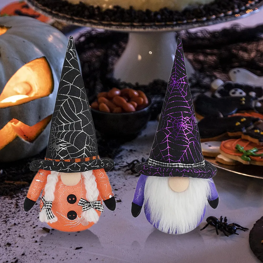 Boheng Holiday Color Changing Light Up Halloween Party Home Gift Doll Elf Plush Gnomes Decorations