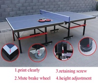 Tables de tennis de table pliables 15-18-25 mm, intérieur/extérieur, professionnelles, ping-pong, roues mobiles, verrouillage, entraînement, table de ping-pong