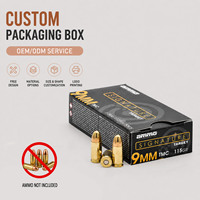 Boîte à munitions en carton sur mesure à double pliage, 8 mm 9 mm, petite, longue, pour expédition, avec plateau d'insertion, ensembles