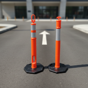 Delineador de advertencia de tráfico de base pesada de 110cm, poste de resorte, poste de carretera reflectante, postes en <span class=keywords><strong>T</strong></span> a la venta - Product Image 1