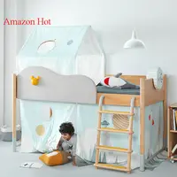 Производители, фабрика, детская верхняя и нижняя кровать, мебель Amazon, популярная детская двухъярусная кровать/
