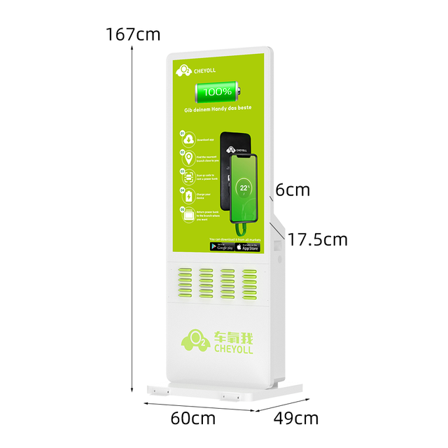 Shared Power Bank Station Phone Charging Vending Machine Company Kiosk Waterproof Logo 24 Slots Rental Shared Power Bank