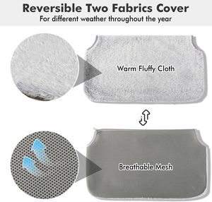 Vente en gros usine : Perchoir de fenêtre confortable pour chat, sans fil, avec cadre métallique solide, housse réversible en fausse fourrure, hamac pliable pour animaux de compagnie - Product Image 6