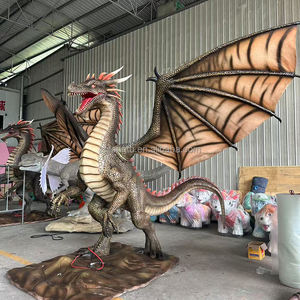 Тематический парк Хэллоуин реалистичный анимированный робот-монстр гигантский Западный Летающий аниматронный дракон для продажи - Product Image 4