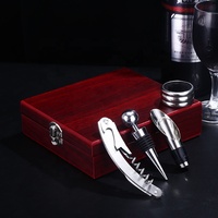 Ensemble cadeau tire-bouchon à vin vintage en métal de haute qualité avec ouvre-bouteille en forme d'échiquier, vente en gros