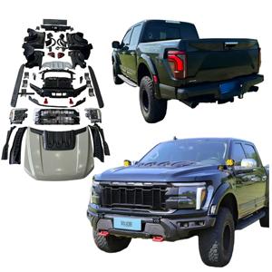 Kit carrosserie pour <span class=keywords><strong>Ford</strong></span> <span class=keywords><strong>F150</strong></span> 2015-2020, transformation en F-150 <span class=keywords><strong>Raptor</strong></span> 2024, kit carrosserie de haute qualité, pare-chocs, phares LED, feux arrière, marchepieds latéraux - Product Image 1