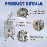 Granule farine miel gingembre énergie mélange poudre remplissage automatique VFFS multifonction 3 faces solide boisson machine pour pochette sac