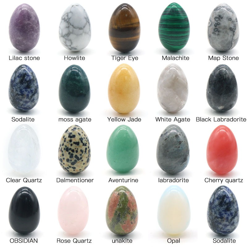 Handmade Women's Lady Yoni Egg 30*20mm Crystal Massage Tool Polished Vaginal Healing Gift