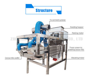 Thép không gỉ Tự động ca cao Vỏ máy ca cao vỏ đậu Loại bỏ máy - Product Image 3