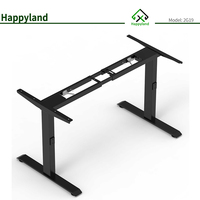 Table à hauteur fixe pour bureau à domicile 2G19 sans moteur, cadre de bureau en métal réglable en hauteur pour poste de travail, personnel, bureau d'ordinateur