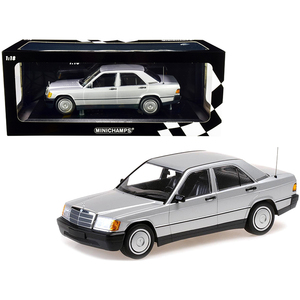 DCD 1982 Mercedes Benz 190E (W201) เงินโลหะรุ่นลิมิเต็ดอิดิชั่น504ชิ้น1/18ทั่วโลกโมเดล Diecast รถ