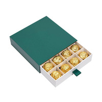 kundendefinierte starre geschenkverpackungsbox für trüffel bonbon süßigkeiten keks schokolade in lebensmittelqualität luxus mit papierteiler