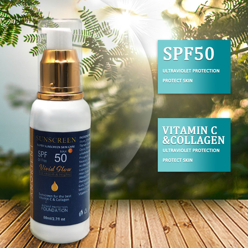 Private Label Mineral Sun Screen Cream Spf 50, Tabir Surya Tabir Surya Pemutih Wajah Sunblock untuk Tabir Surya Korea