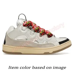 Fashion Designer <strong>Leather</strong> Curb Sneakers Casual Dress Shoes <strong>Mens</strong> Womens Denim Blue Pink White Leopard Platform <strong>Trainers</strong> - Product Image 2