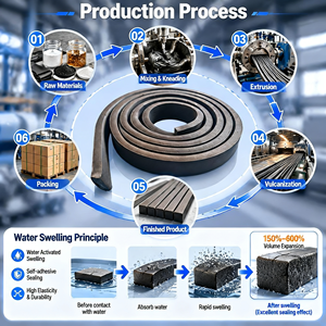 Tira de Impermeabilización de Bentonita de Alta Calidad, Tira de Impermeabilización Hidrófila de Butilo, Tira de Impermeabilización Tipo <span class=keywords><strong>Masilla</strong></span> para Juntas de Construcción - Product Image 4