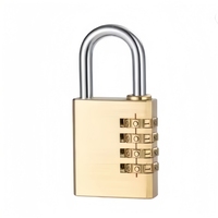 Haute qualité 4 chiffres en laiton matériel sécurité Pad Lock usine Logo personnalisé fonction antivol déverrouille mot de passe cadenas