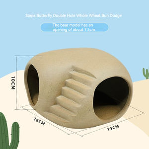 Eté refroidissement épines planète mer pierre céramique toilette poterie grossière tunnel de souche pour éviter pierre nourriture bassin aménagement paysager fournitures - Product Image 3